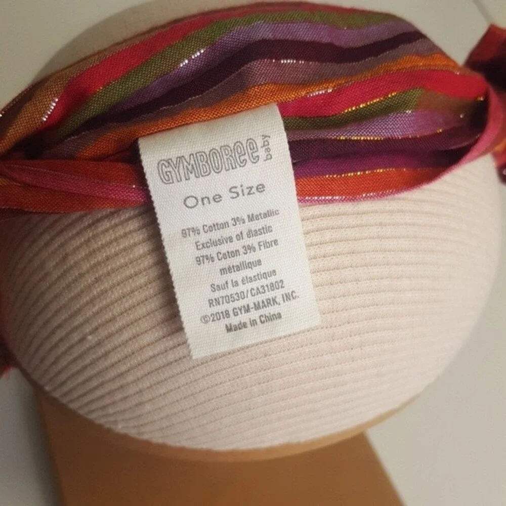 Gymboree Fall Gold Metallic Stripe Baby Bow